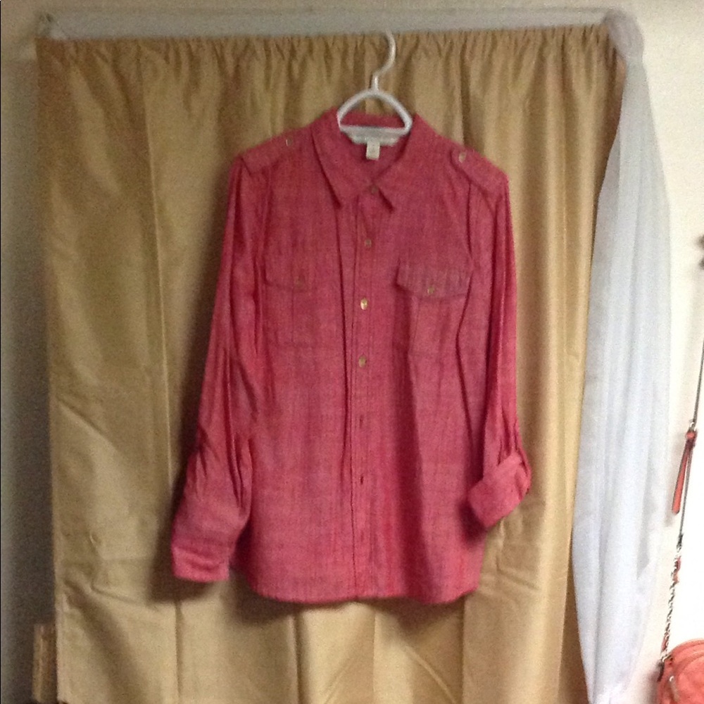 Salmon color bottom down blouse